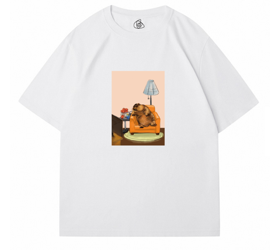 わらびの休日｜アートTシャツ｜ホワイト