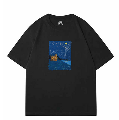 海辺のマーモットの兄弟Tシャツ