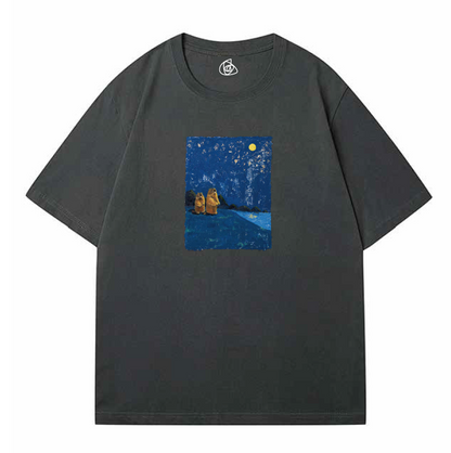 海辺のマーモットの兄弟Tシャツ