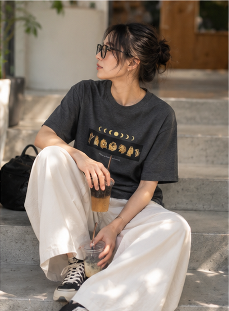 マーモットの満ち欠けTシャツ