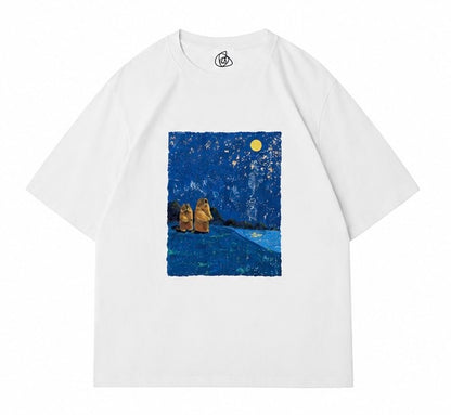海辺のマーモットの兄弟Tシャツ